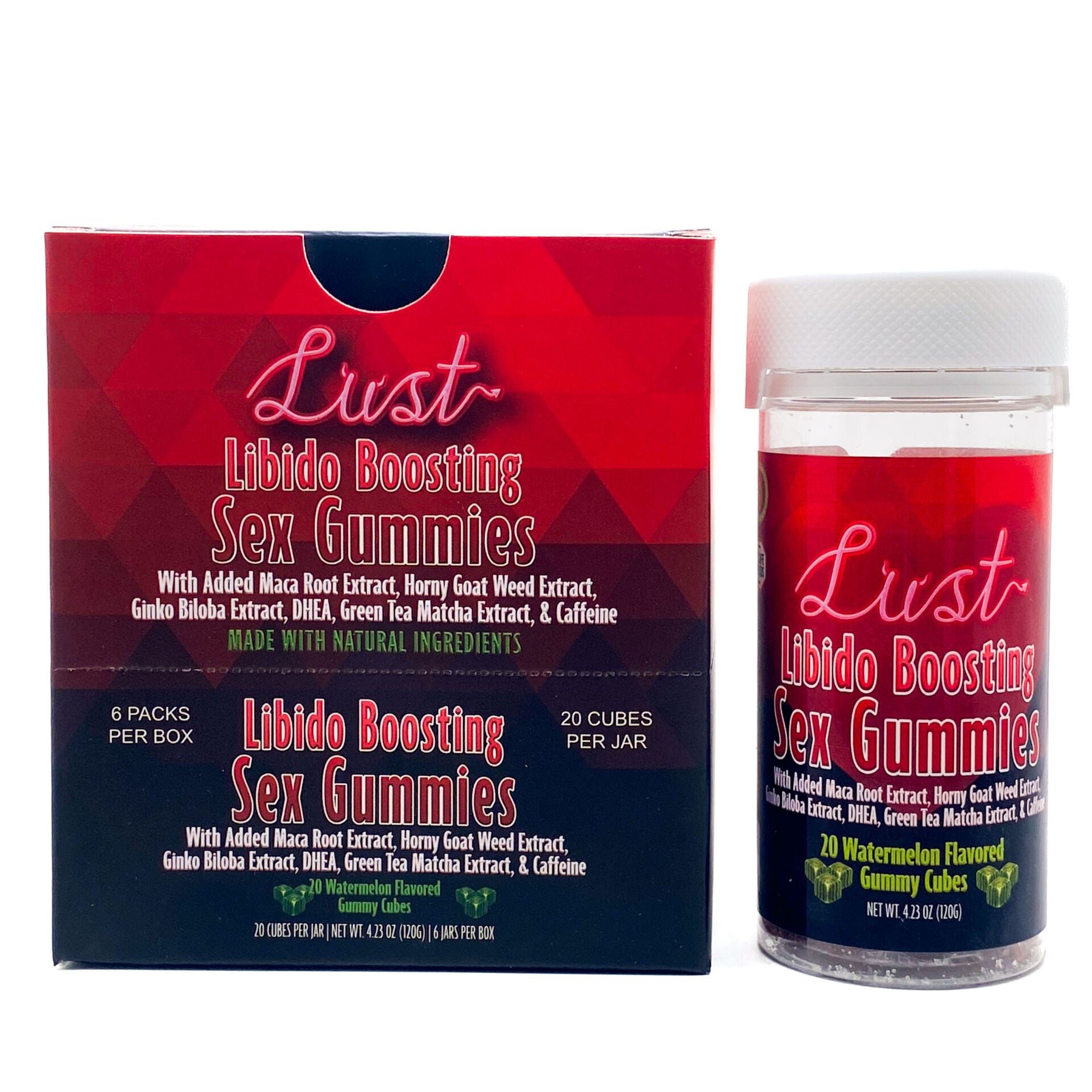 BUDD Lust CBD & THC Sex Gummys 20ct (1000mg CBD, 5mg THC) - Vape Masterz