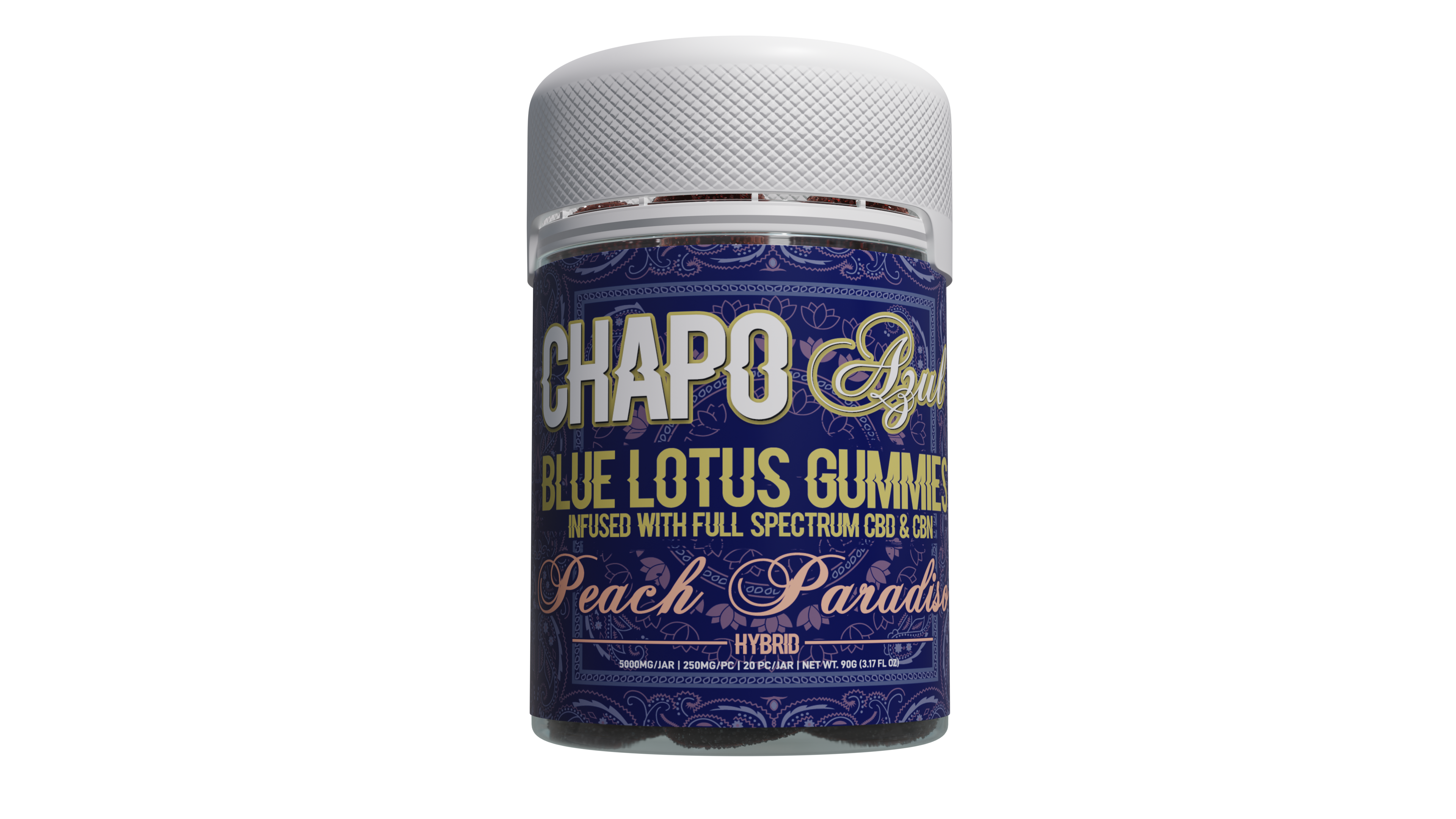 Chapo Azul Blue Lotus Infused with Full Spectrum CBD & CBN 5,000mg Gummies 6 pack - Vape Masterz