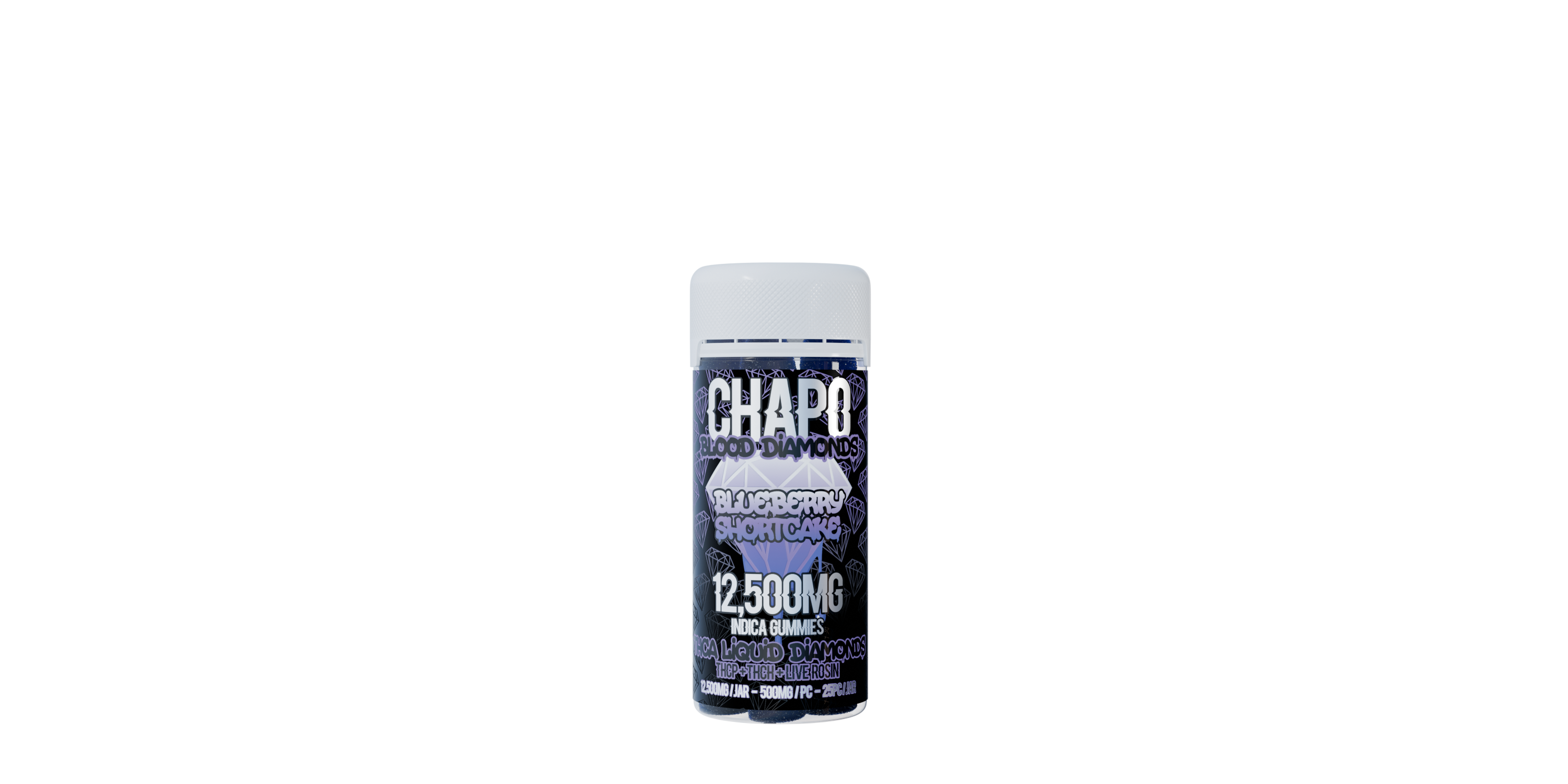 Chapo Blood Diamonds THC-A Liquid Diamonds THC-P, THC-H, Live Rosin 12,500mg Gummies 6 pack - Vape Masterz