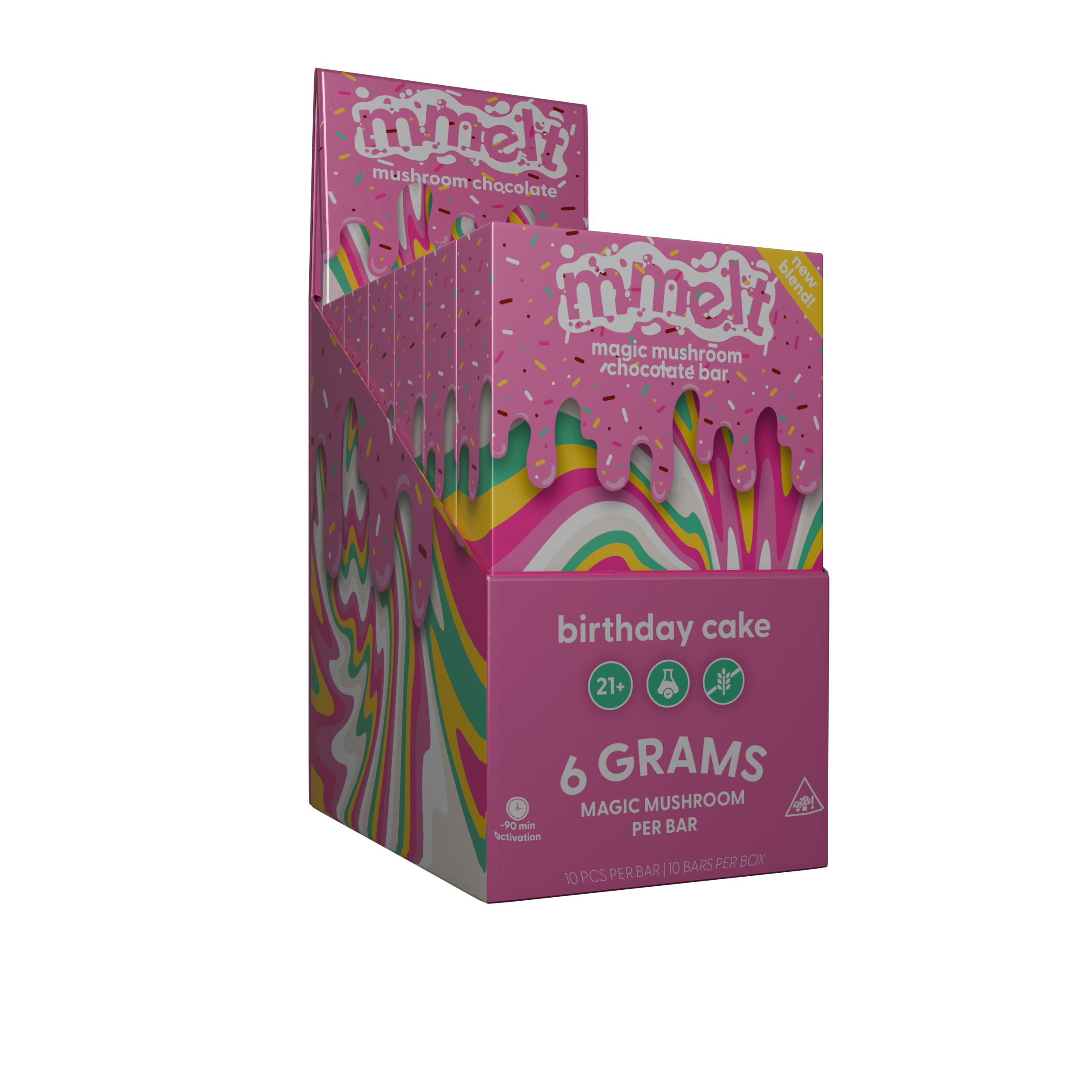 Chapo mmelt 6 Gram Magic Mushroom Blend Chocolate Bars 6 pack - Vape Masterz