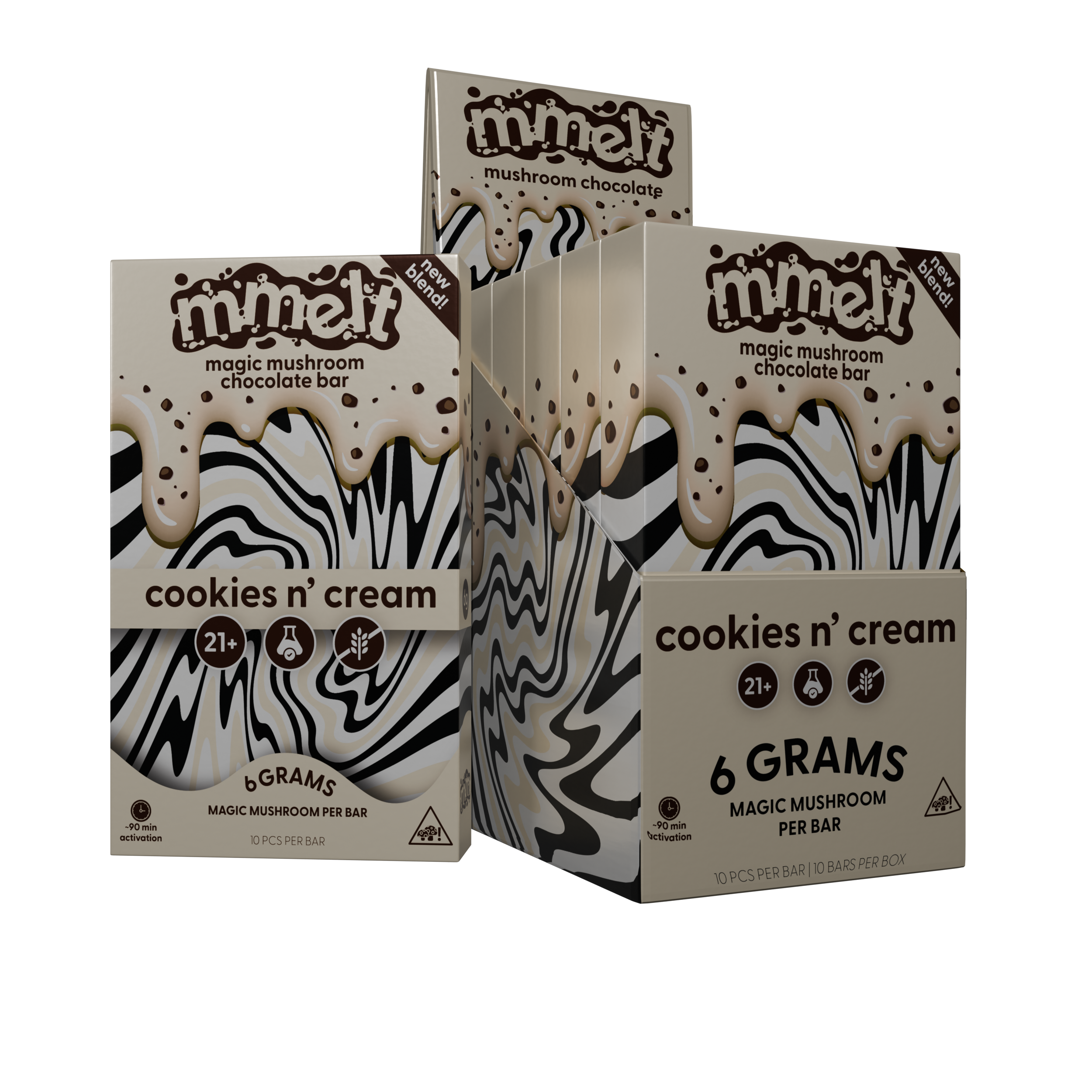 Chapo mmelt 6 Gram Magic Mushroom Blend Chocolate Bars 6 pack - Vape Masterz