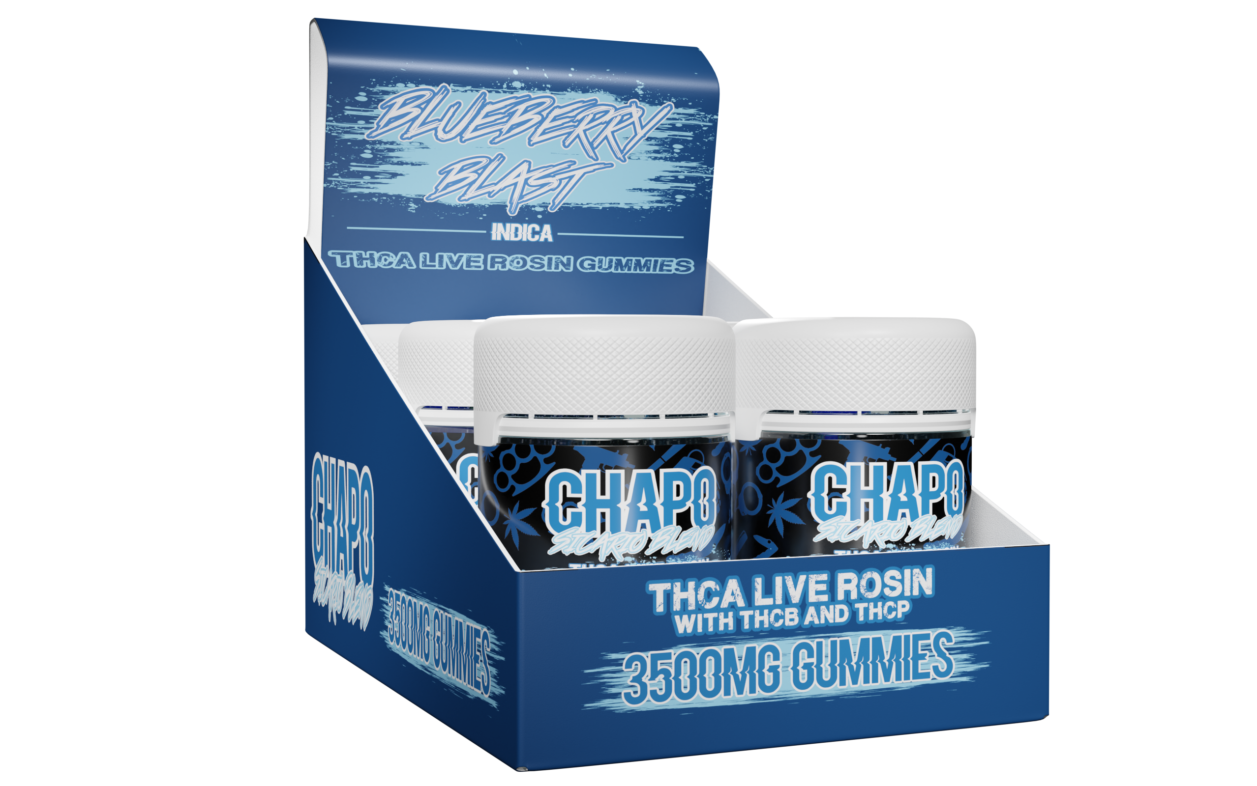 Chapo Sicario Blend THCA Live Resin with THCB + THCP 3,500mg Gummies 6pack - Vape Masterz