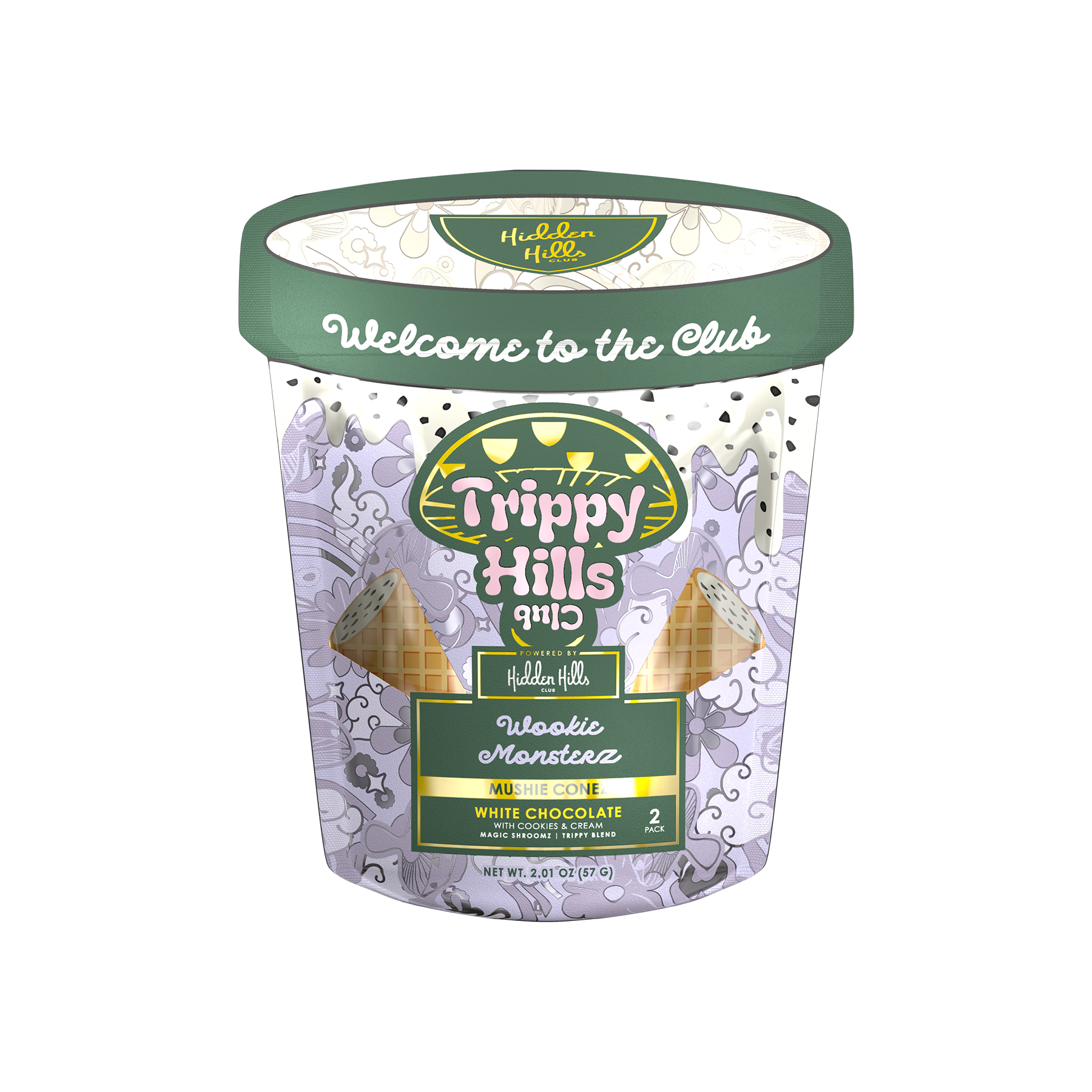 Trippy Hills Club 5 Pack Mushie Conez Magic Mushroom Trippy Blend Chocolate Edibles - Vape Masterz