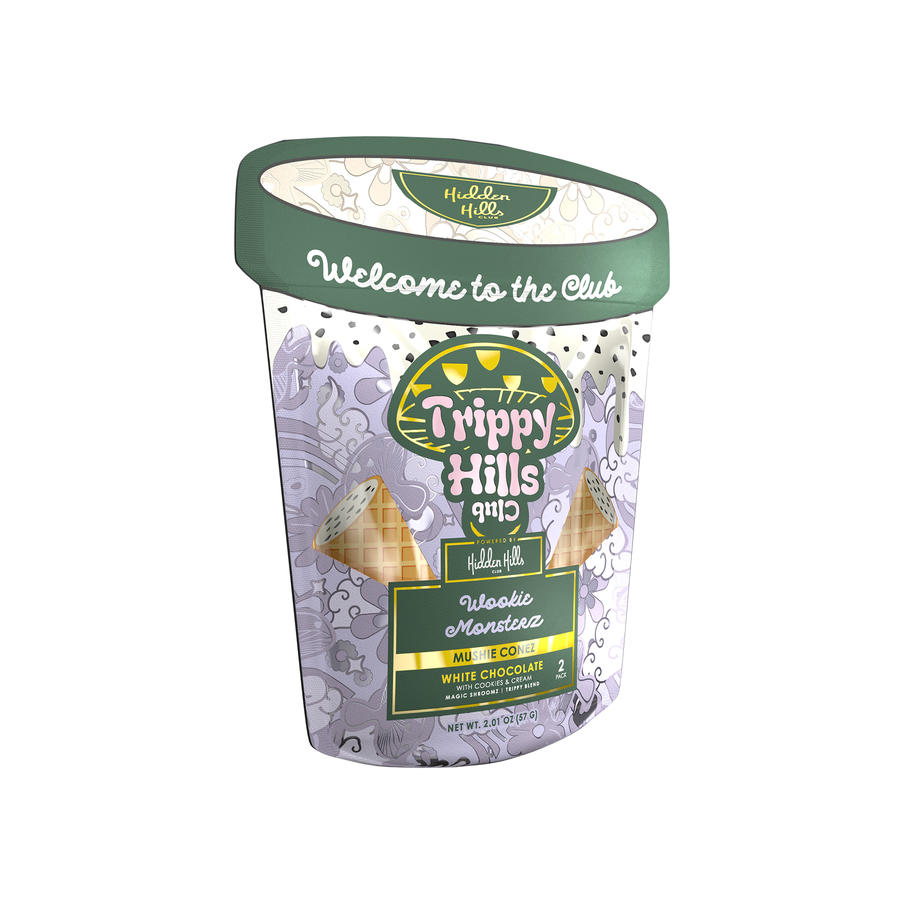 Trippy Hills Club 5 Pack Mushie Conez Magic Mushroom Trippy Blend Chocolate Edibles - Vape Masterz
